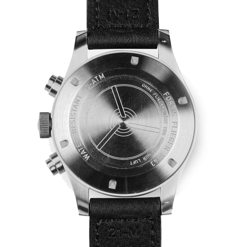 Fortis Flieger F-43 Bicompax On Aviator Strap Watch F4240005 Image 7