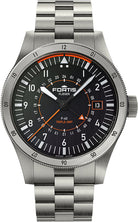Fortis Flieger F-43 Triple GMT On Block Bracelet Watch F4260000 Image 1