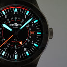 Fortis Flieger F-43 Triple GMT On Block Bracelet Watch F4260000 Image 2