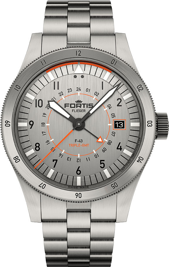 Fortis Flieger F-43 Triple-GMT Titanium Watch F4260002 Image 1