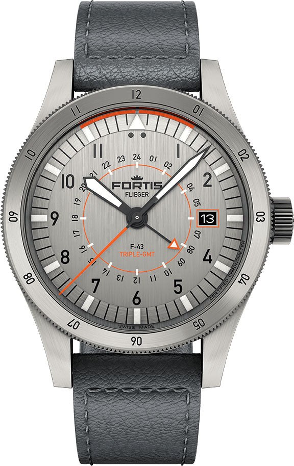 Fortis Flieger F-43 Triple-GMT Titanium Watch F4260003 Image 1