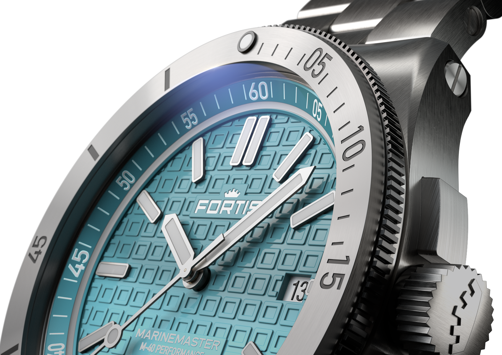 Fortis Marinemaster M-40 Serenity Blue Watch F8120004 Image 2