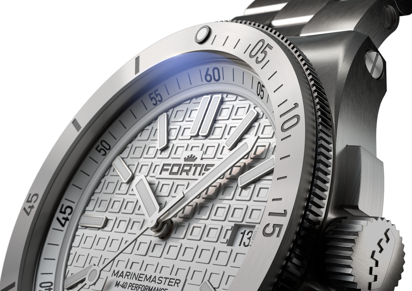 Fortis Marinemaster M-40 Snow White Watch F8120010 Image 3
