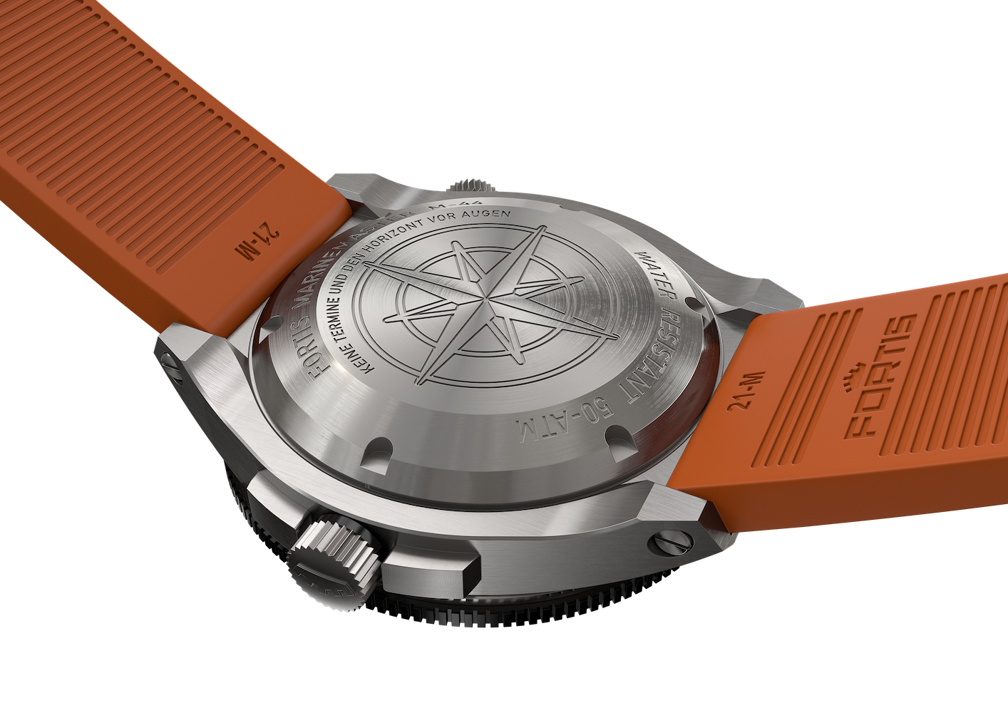 Fortis Marinemaster M-44 Amber Orange Watch F8120013 Image 3