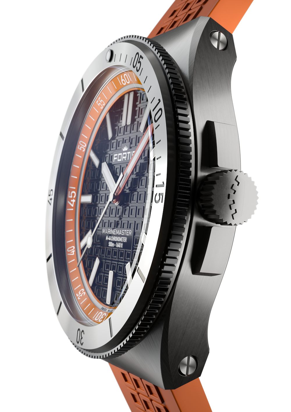 Fortis Marinemaster M-44 Amber Orange Watch F8120013 Image 7