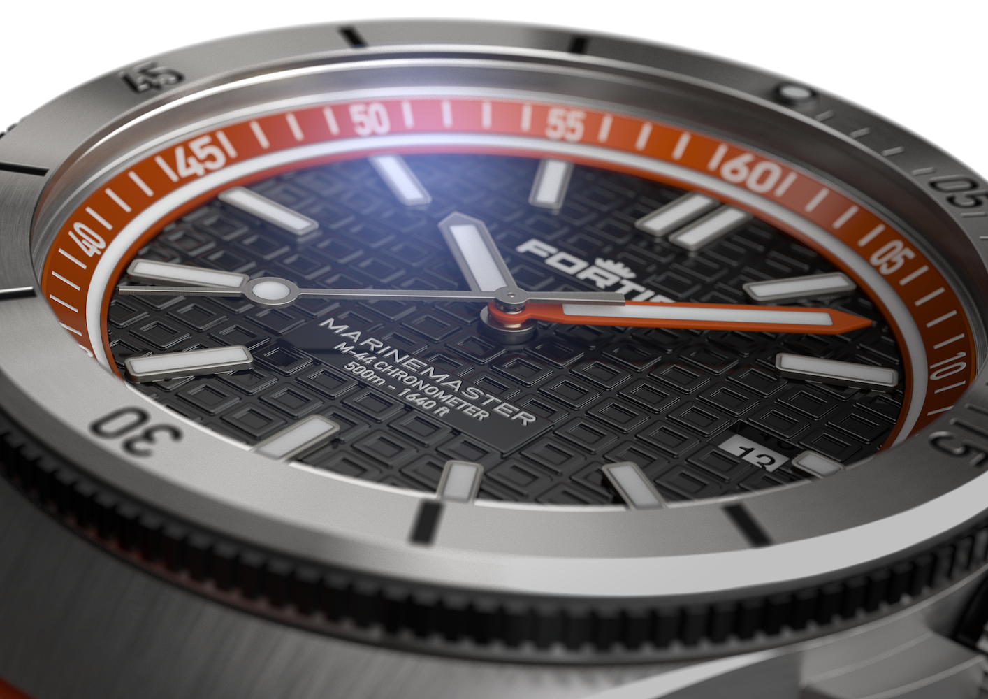 Fortis Marinemaster M-44 Amber Orange Watch F8120013 Image 9