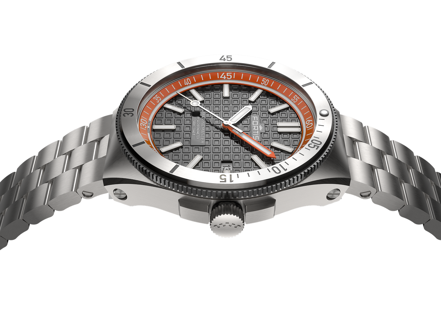 Fortis Marinemaster M-44 Amber Orange Watch F8120014 Image 5