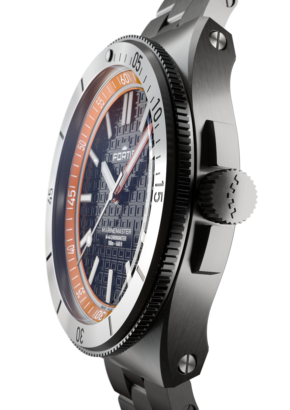 Fortis Marinemaster M-44 Amber Orange Watch F8120014 Image 7