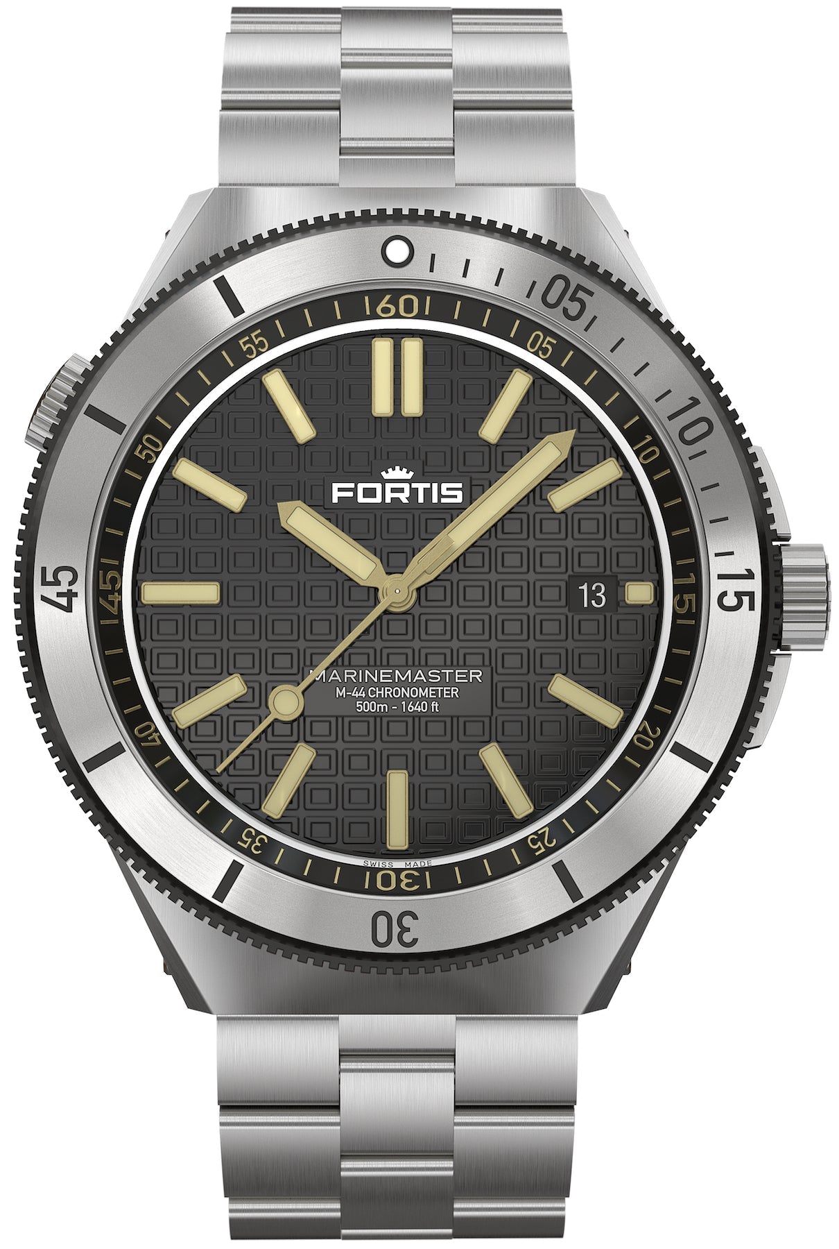 Fortis Marinemaster M 44 Black Resin Bracelet Watch F8120018 Image 1
