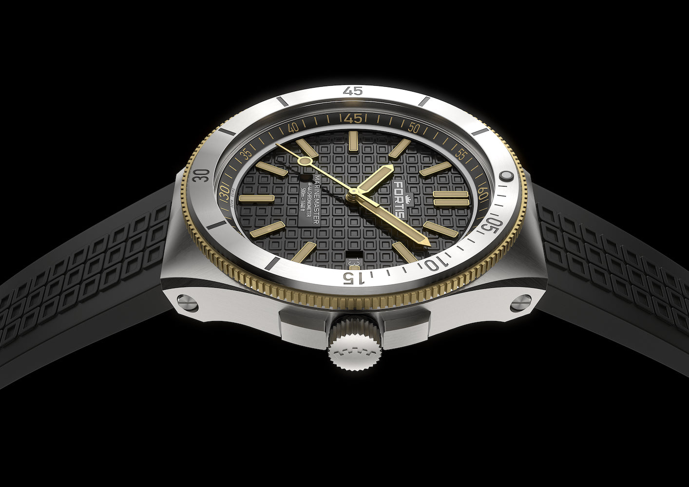 Fortis Marinemaster M 44 Black Resin Gold Limited Edition Watch F8120015 Image 3