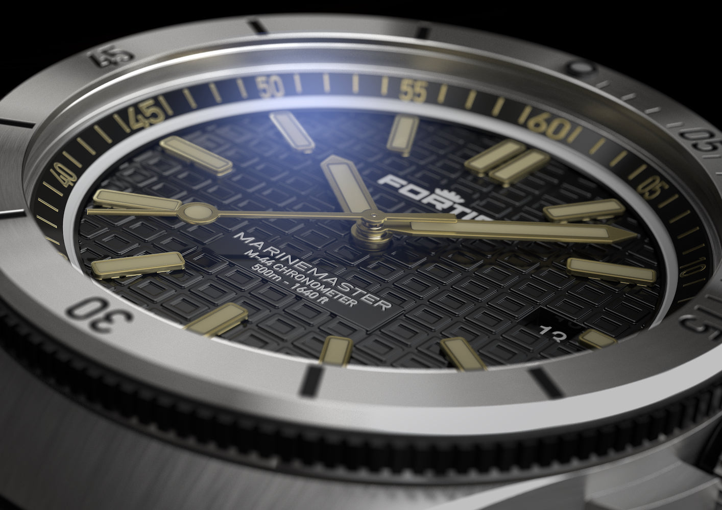 Fortis Marinemaster M 44 Black Resin Watch F8120017 Image 9