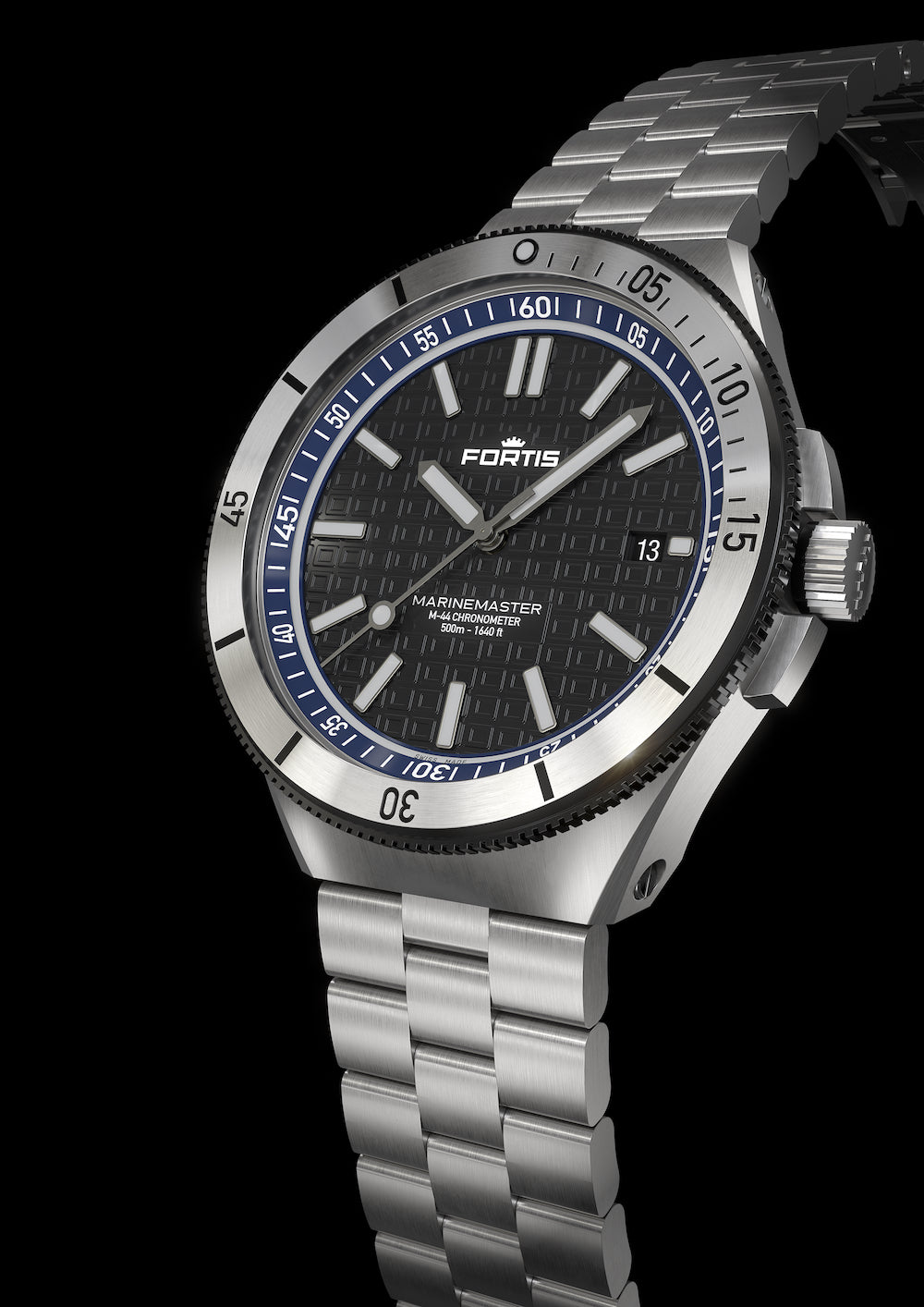 Fortis Marinemaster M 44 Ocean Blue Bracelet Watch F8120022 Image 3