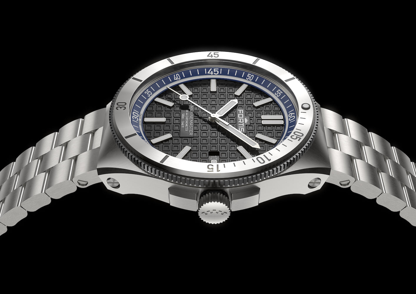 Fortis Marinemaster M 44 Ocean Blue Bracelet Watch F8120022 Image 4