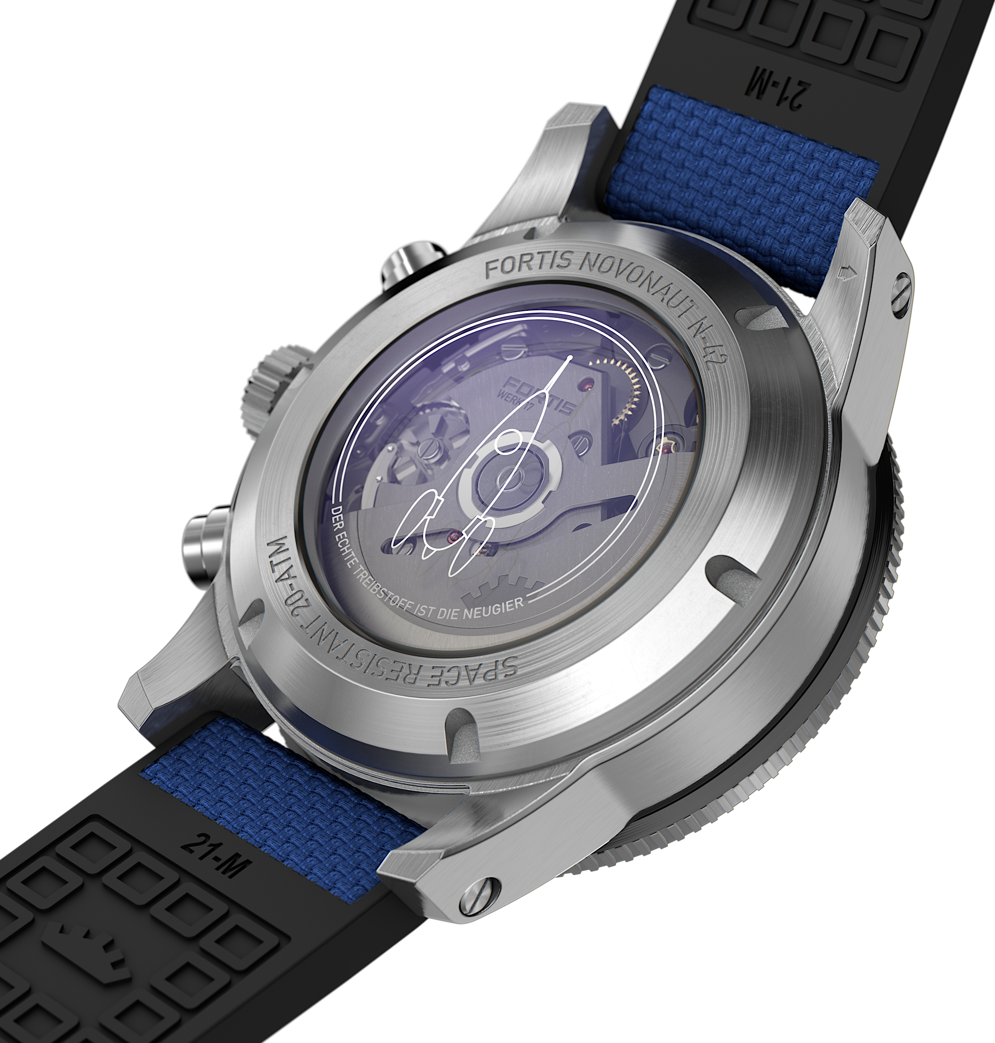 Fortis Novonaut N-42 Cobalt Blue Edition Watch F2040013 Image 3