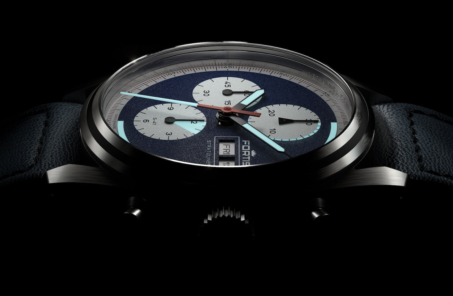 Fortis Stratoliner Blue Japan Aviator Strap Watch F2340017 Image 5