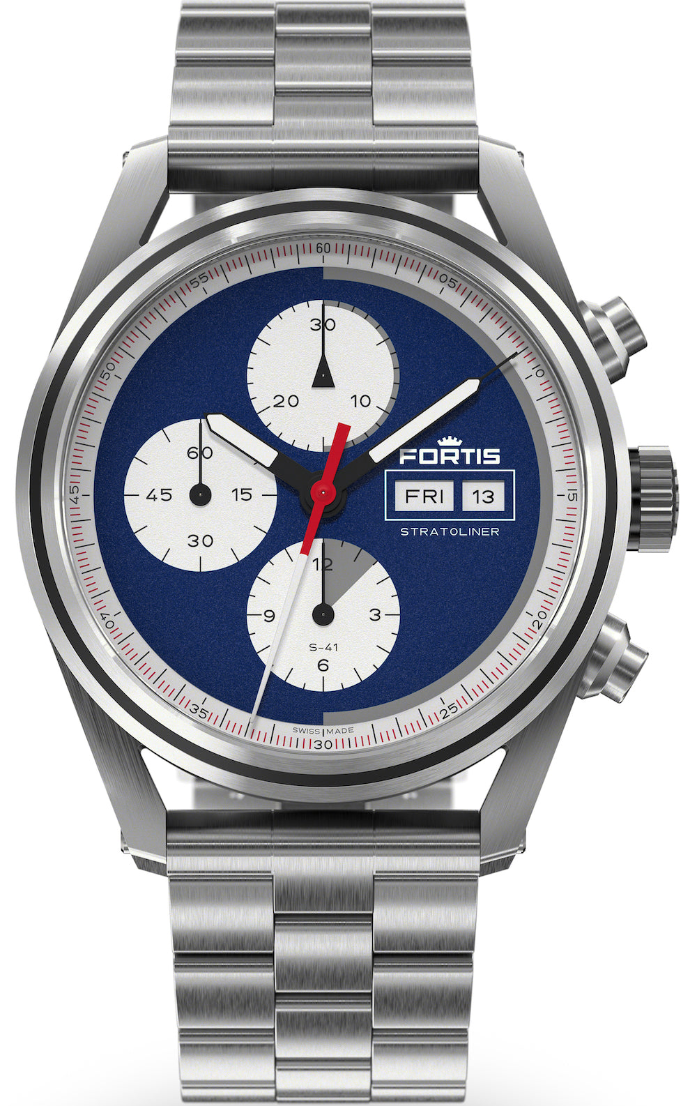 Fortis Stratoliner Blue Japan Bracelet Watch F2340010 Image 1