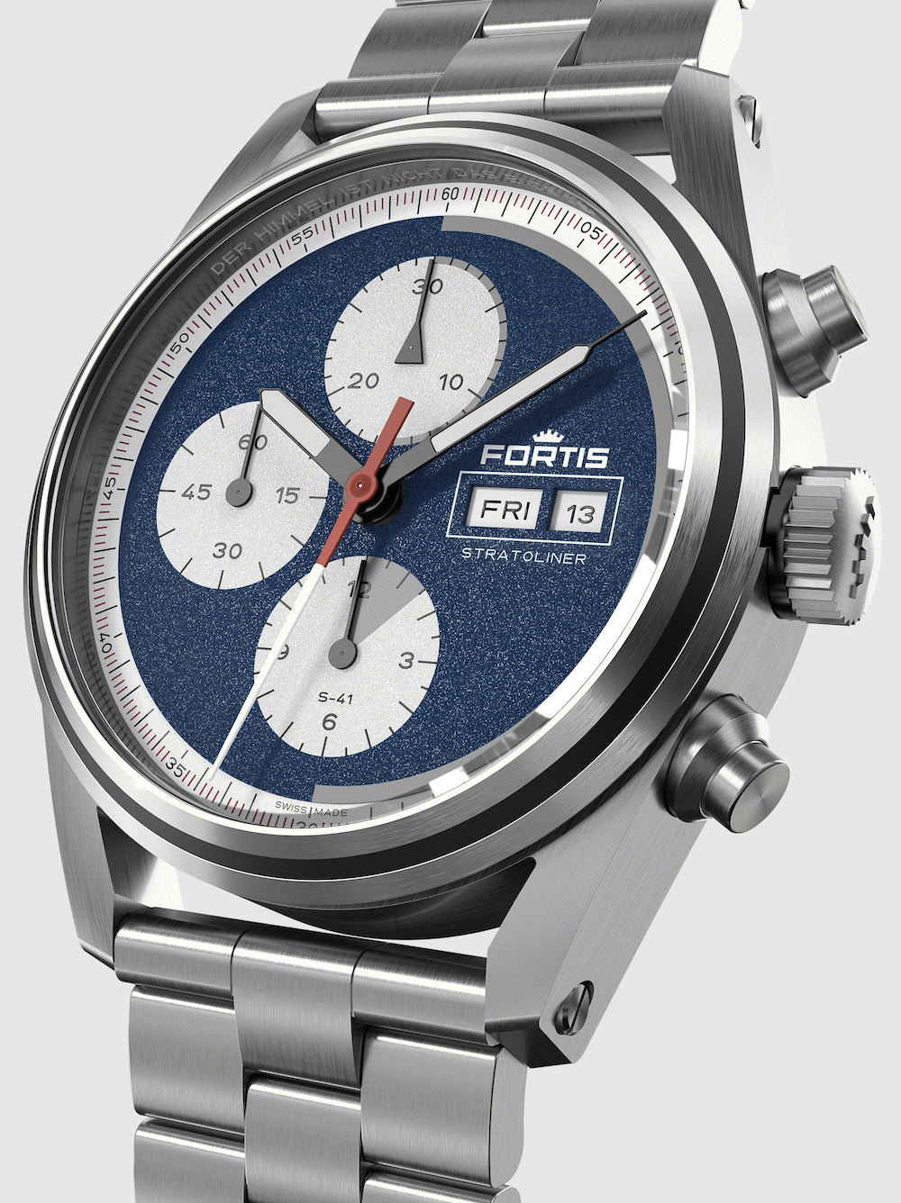 Fortis Stratoliner Blue Japan Bracelet Watch F2340010 Image 5