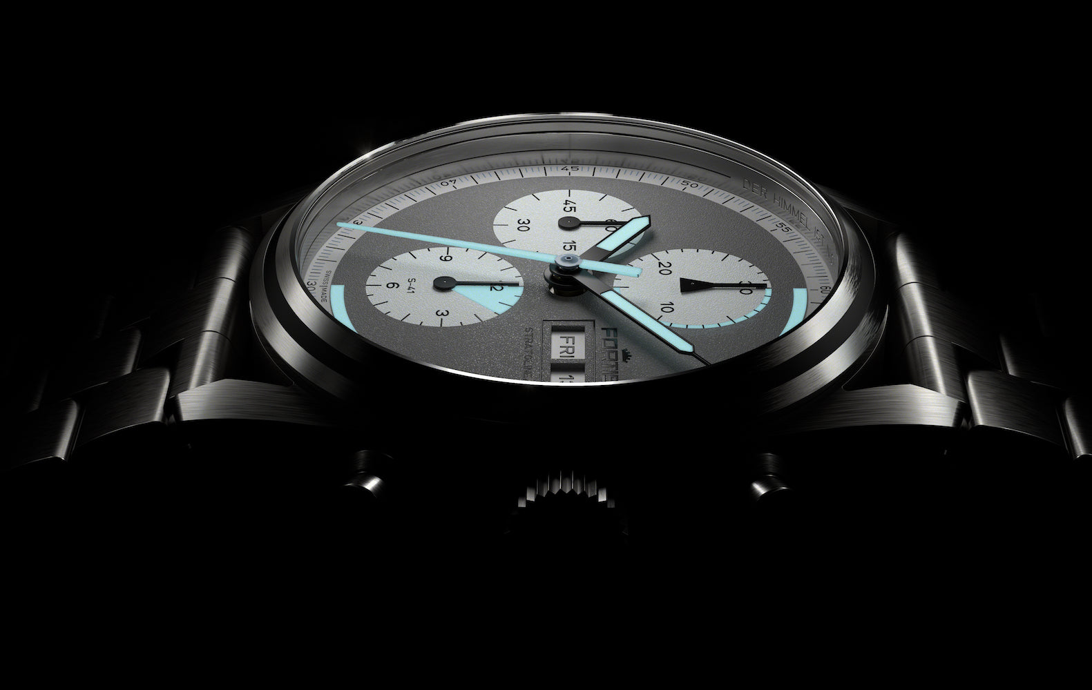 Fortis Stratoliner Cool Grey Bracelet Watch F2340007 Image 6