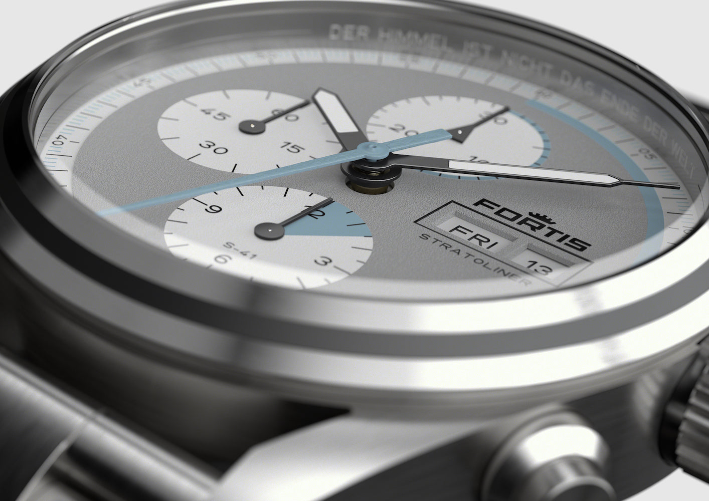 Fortis Stratoliner Cool Grey Bracelet Watch F2340007 Image 7