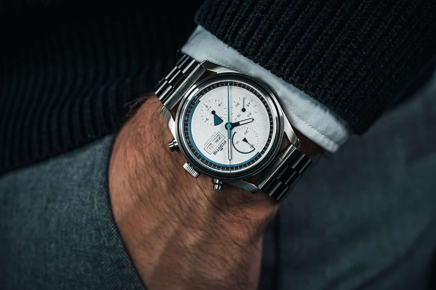 Fortis Stratoliner White Dust Bracelet Watch F2340006 Image 7
