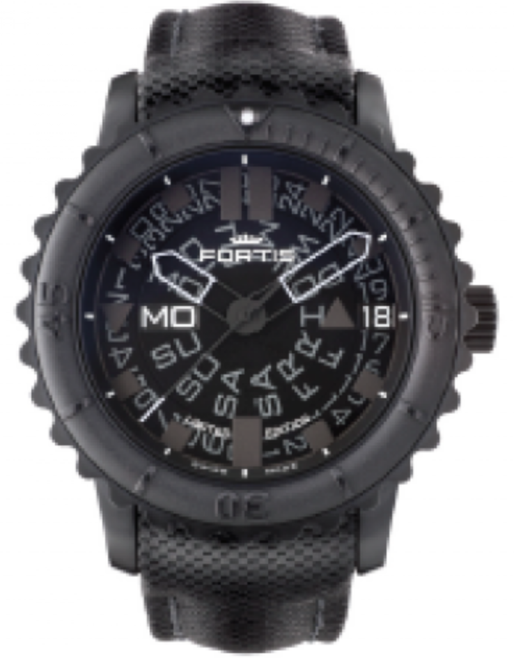 Fortis Watch Aquatis Big Black 675.18.81 LP Image 1