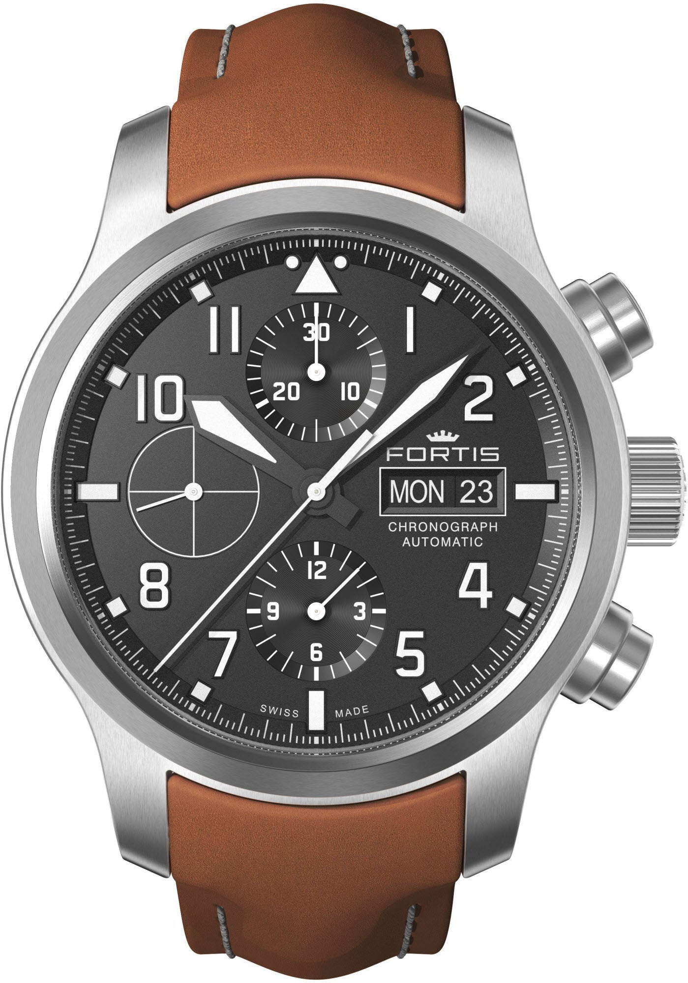 Fortis Watch Aviatis Aeromaster Steel Chronograph 656.10.10 L.08 Image 1