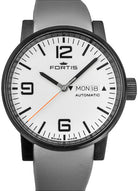 Fortis Watch Cosmonautis Spacematic Stealth White 623.18.12 Grey Silicone Image 1