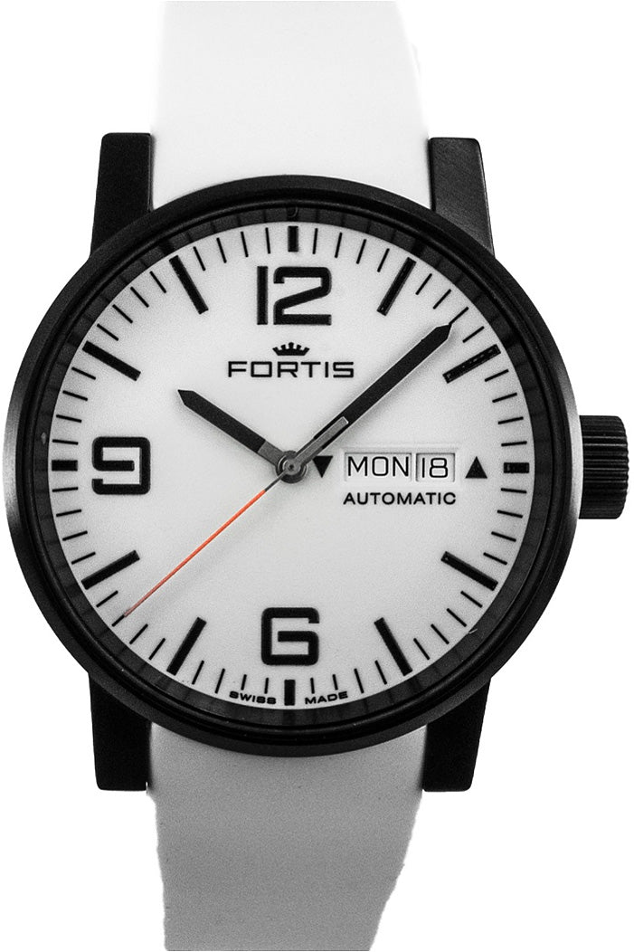 Fortis Watch Cosmonautis Spacematic Stealth White 623.18.12 White Silicone Image 1