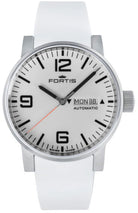 Fortis Watch Cosmonautis Spacematic Steel White 623.10.12 White Silicone Image 1