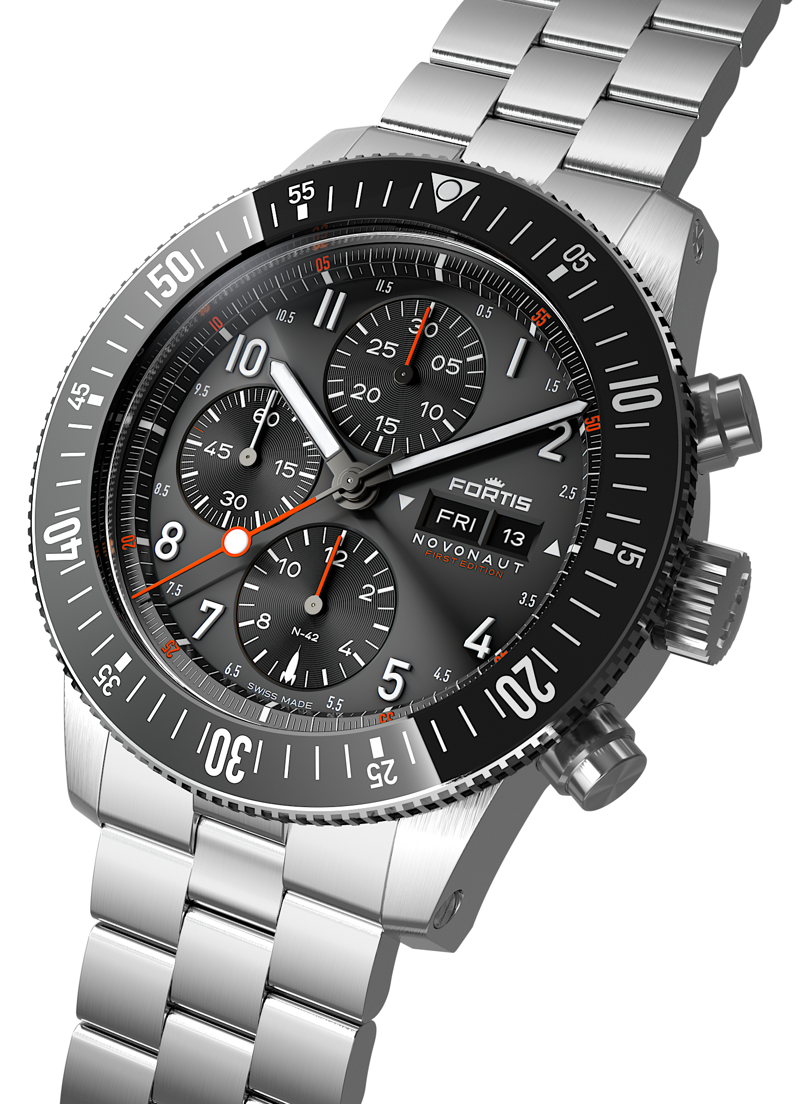 Fortis Watch Novonaut N-42 First Edition Bracelet Limited Edition F2040010 Image 4