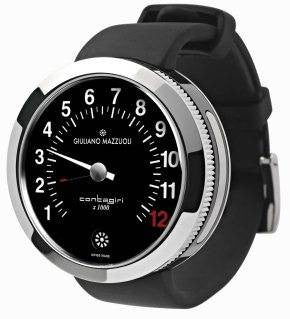 Giuliano Mazzuoli Contagiri Steel With Black Dial 1010ST-02 Image 1