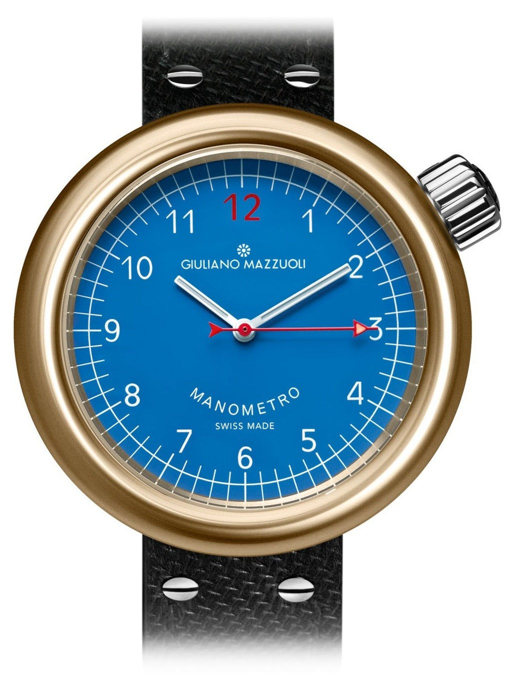 Giuliano Mazzuoli Manometro Bronze Blue Watch MNBZ03 Image 1