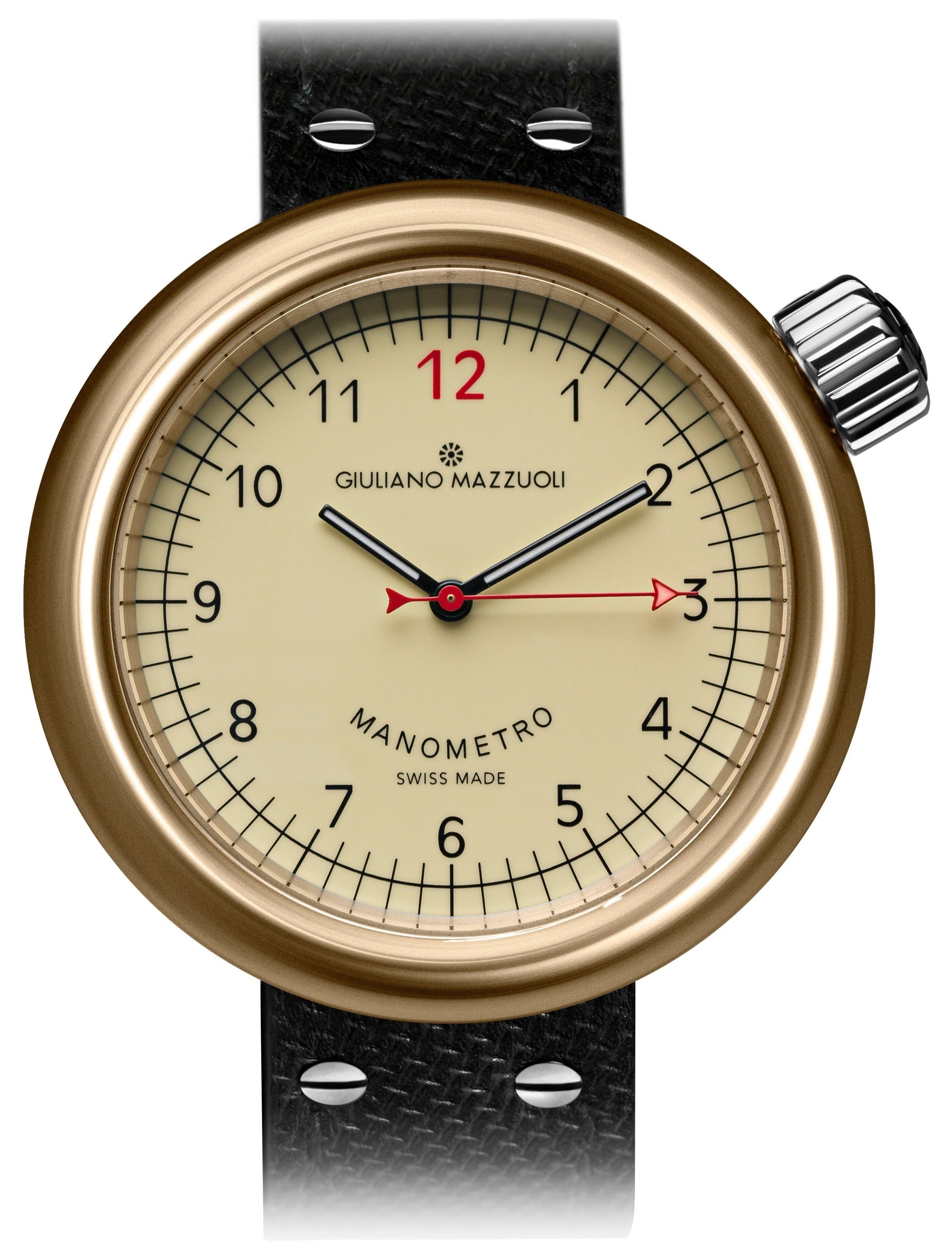 Giuliano Mazzuoli Manometro Bronze Ivory Watch MNBZ01 Image 1