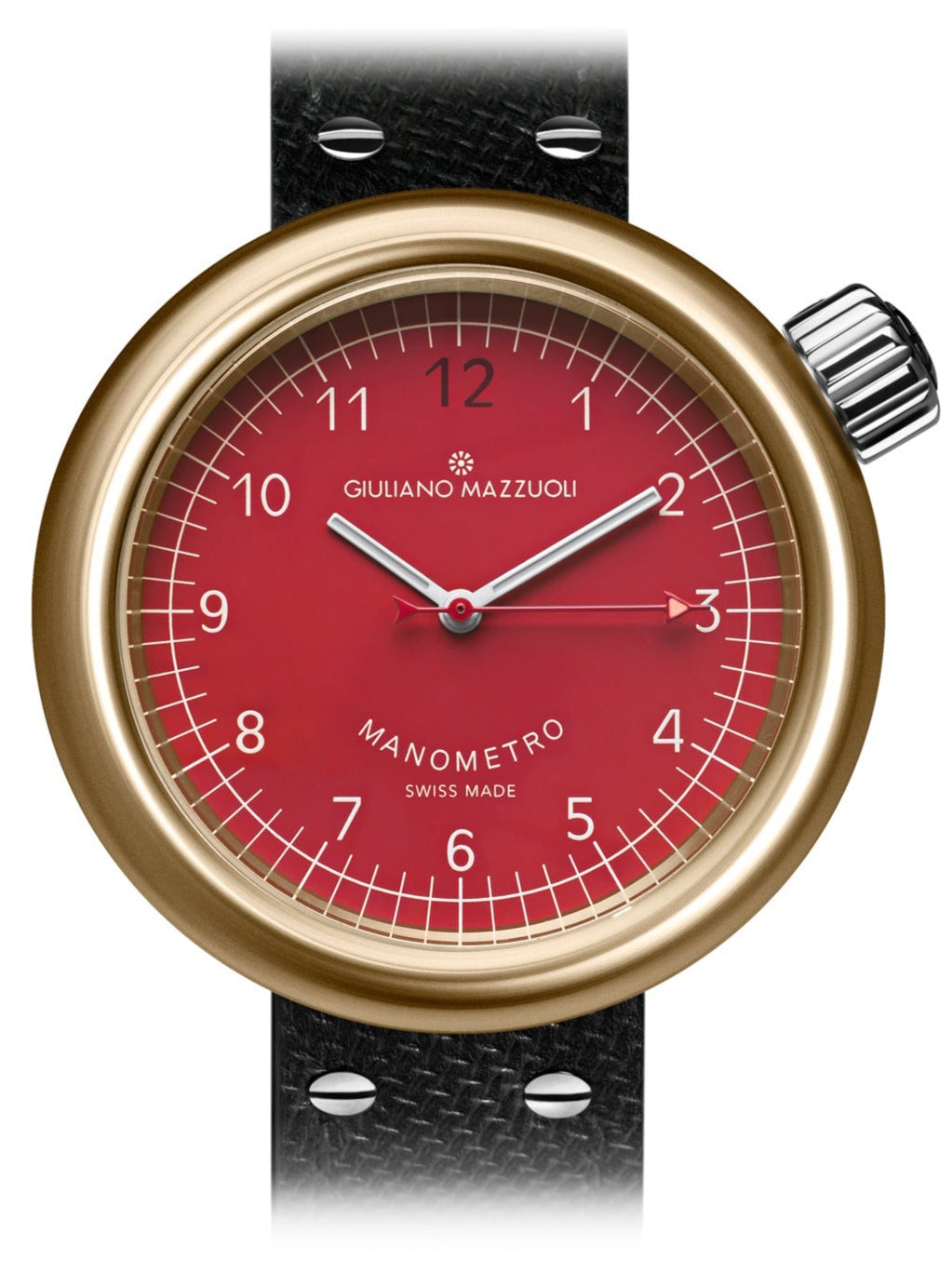Giuliano Mazzuoli Manometro Bronze Red Watch MNBZ06 Image 1