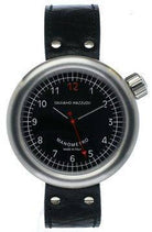 Giuliano Mazzuoli Manometro Brushed Black Dial Right Crown MRB02N Black Strap Image 1