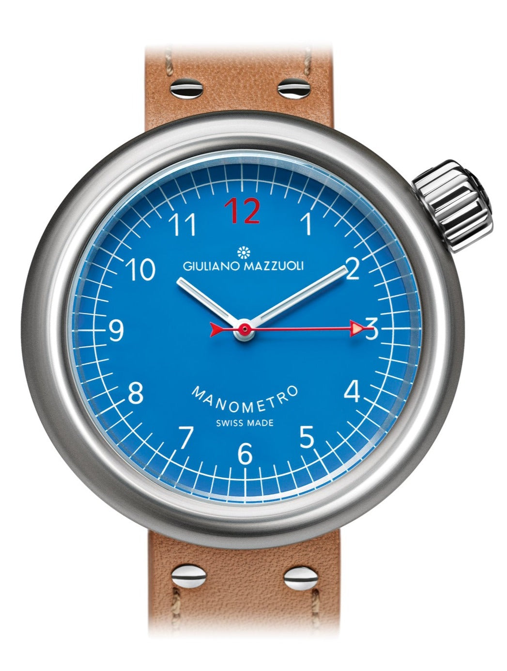 Giuliano Mazzuoli Manometro Brushed Blue Watch MRB03N Image 1