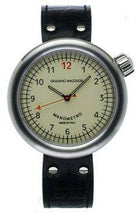 Giuliano Mazzuoli Manometro Brushed Ivory Dial Right Crown MRB01 Black Strap Image 1