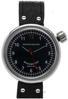 Giuliano Mazzuoli Manometro Polished Black Dial Right Crown MRP02N Black Strap Image 1