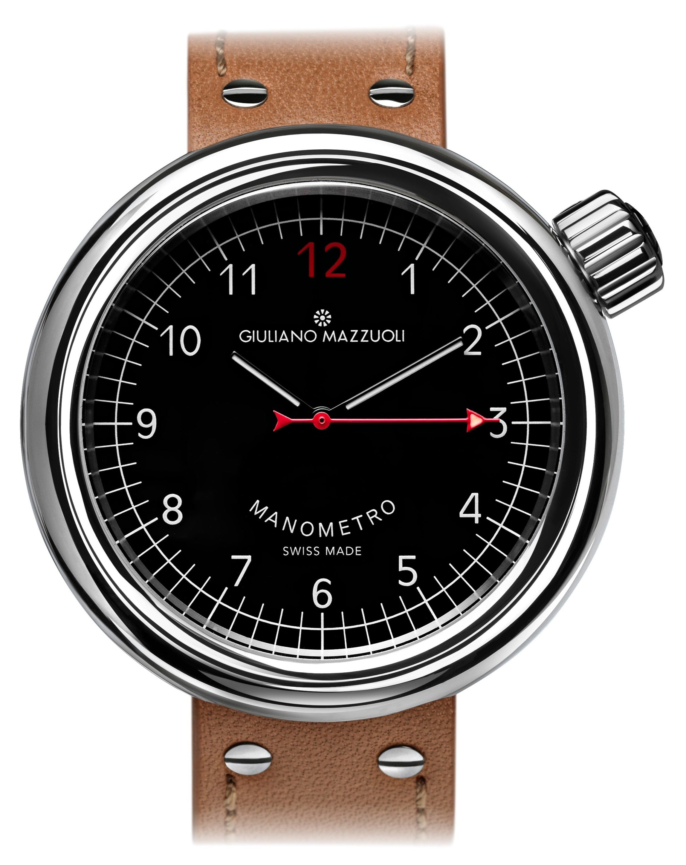 Giuliano Mazzuoli Manometro Polished Black Watch MRP02N  Image 1
