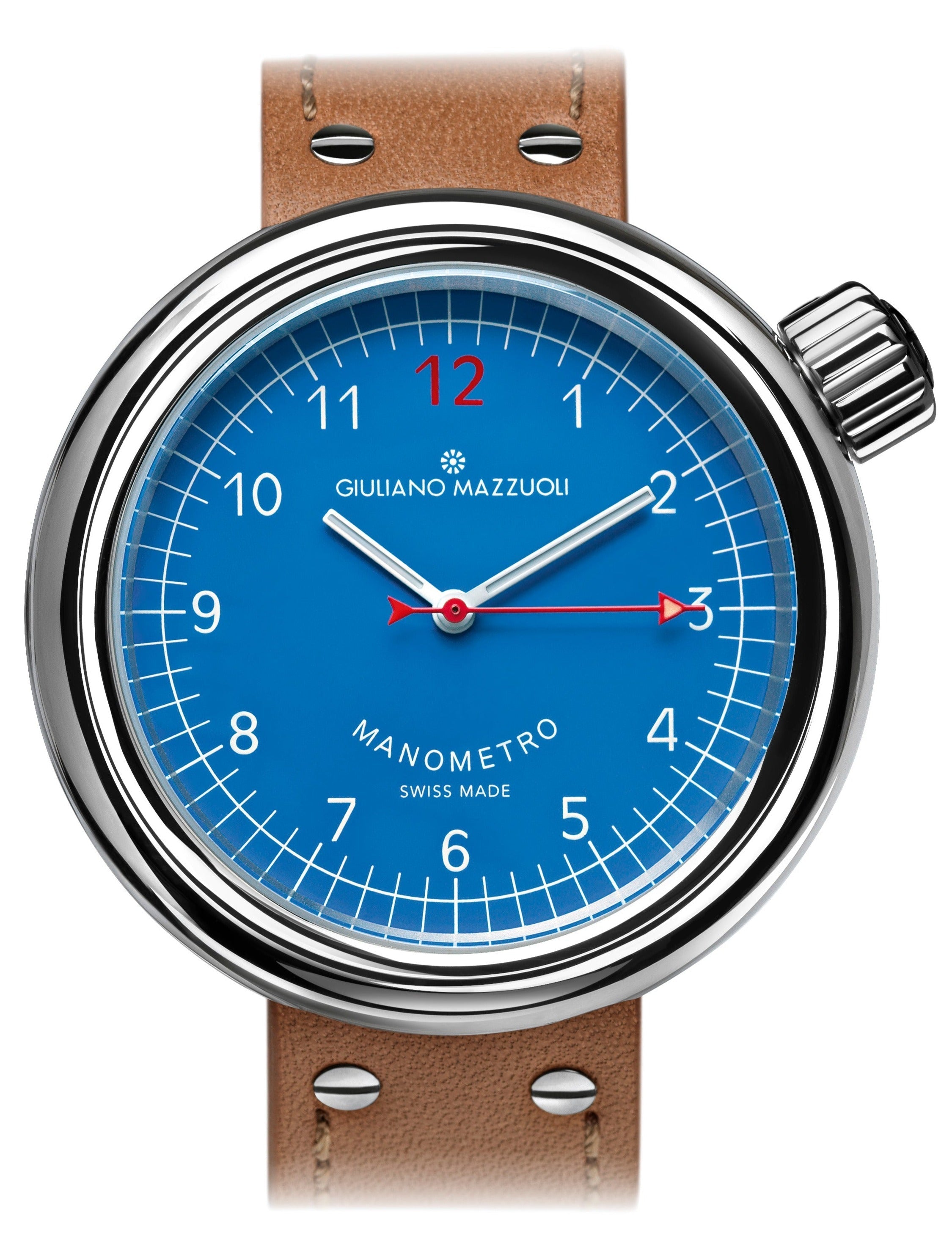 Giuliano Mazzuoli Manometro Polished Blue Watch MRP03N Image 1