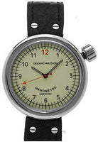 Giuliano Mazzuoli Manometro Polished Ivory Dial Right Crown MRP01N Black Strap Image 1