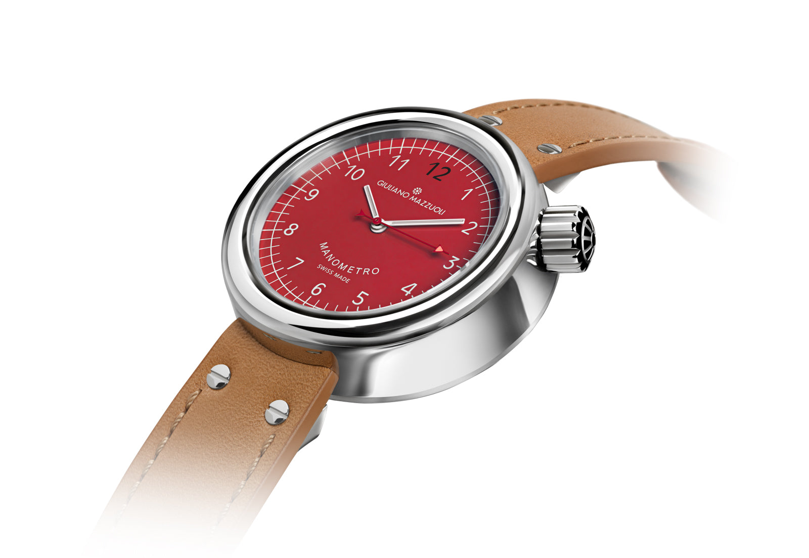 Giuliano Mazzuoli Manometro Polished Red Watch MRP06N Image 2
