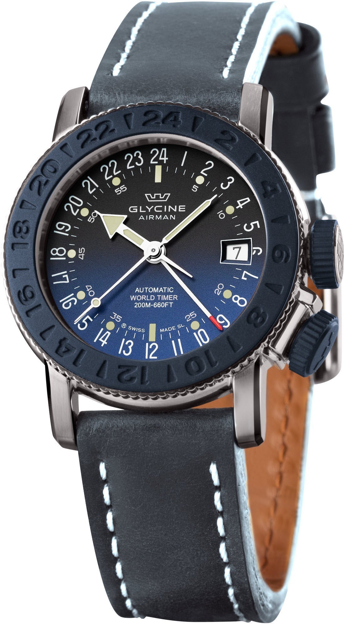 Glycine Watch Airman 18 Sphair Blue 3928.18-LB8B GMT Image 1