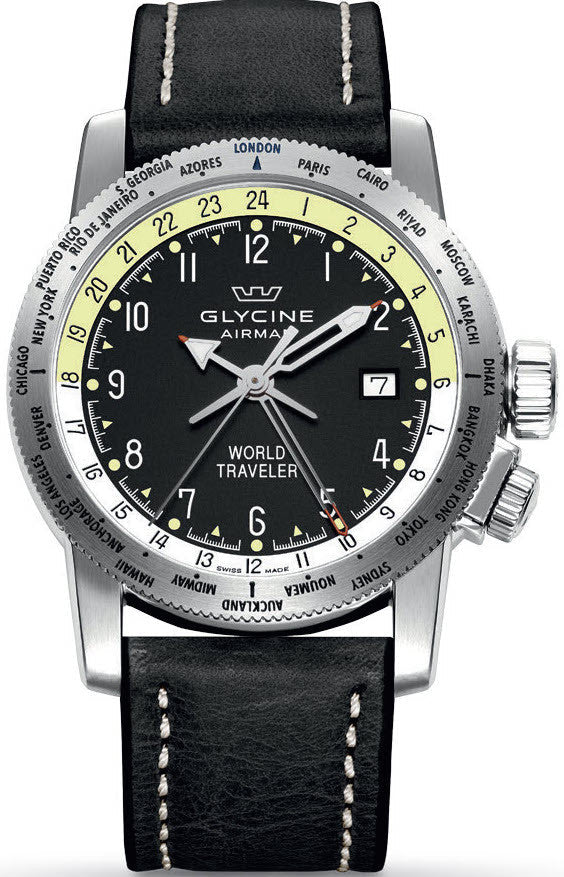 Glycine Watch Airman World Traveler 3939.19.LB9B Image 1