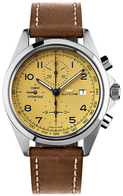 Glycine Watch Combat Chronograph Cream 3924.15AT-LB7BH Image 1
