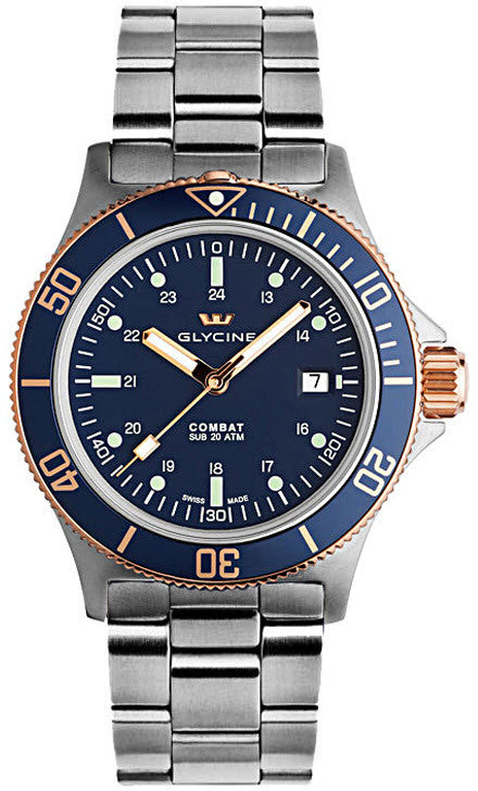 Glycine Watch Combat Sub 2 Tone 3863.38 B6-1 Image 1