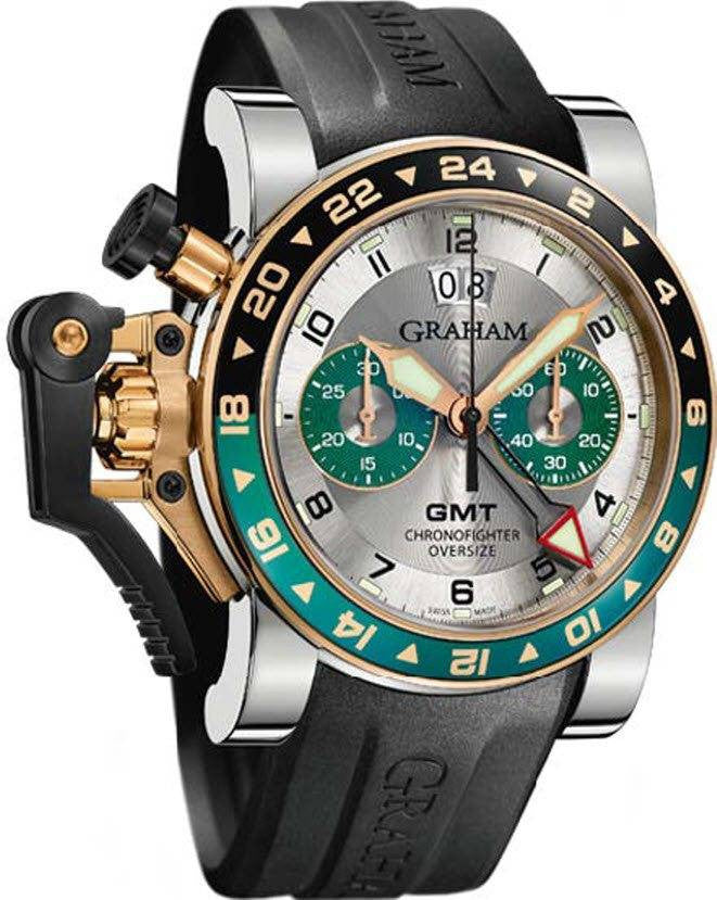 Graham Chronofighter Oversize GMT Steel & Gold D 2OVGG.S06A Image 1