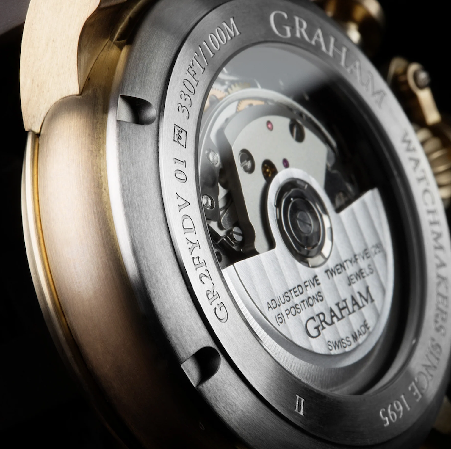 Graham Chronofighter Vintage Bronze Blue Watch 2CVAK.U01A Blue Leather Image 2