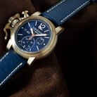 Graham Chronofighter Vintage Bronze Blue Watch 2CVAK.U01A Blue Leather Image 4