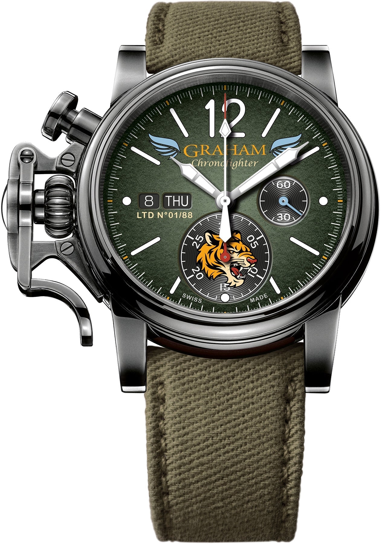 Graham Watch Chronofighter Vintage Aircraft Flying Tigers Limited Edition 2CVAV.G03A.T35T Image 1